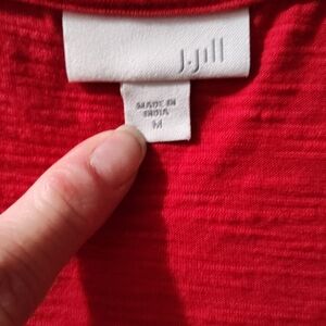 J. Jill Red Long Sleeve Top